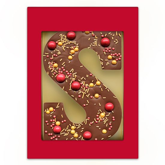 Luxe Milchschokolade Sinterklaas Buchstabe mit Dekoration - Molln