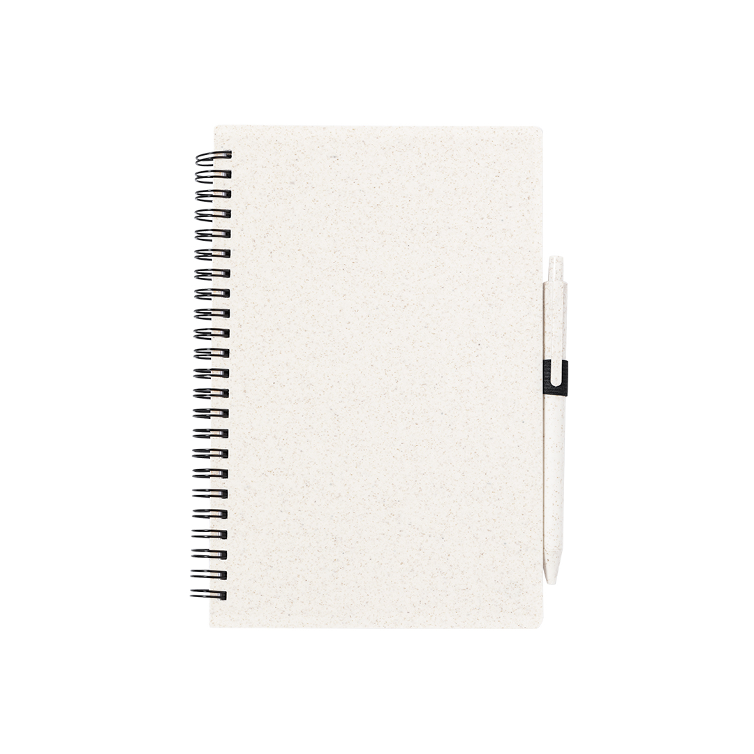 Eco-Friendly Wheat Straw Notebook and Pen Set - Randwick - Horsham