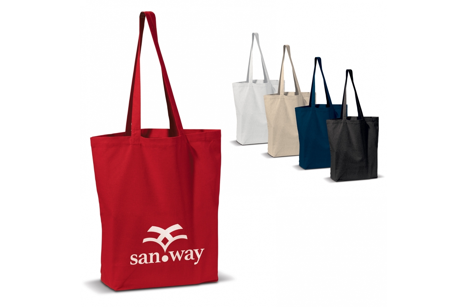 High-Quality Rectangular Cotton Canvas Bag with Long Handles - St Sampson's
