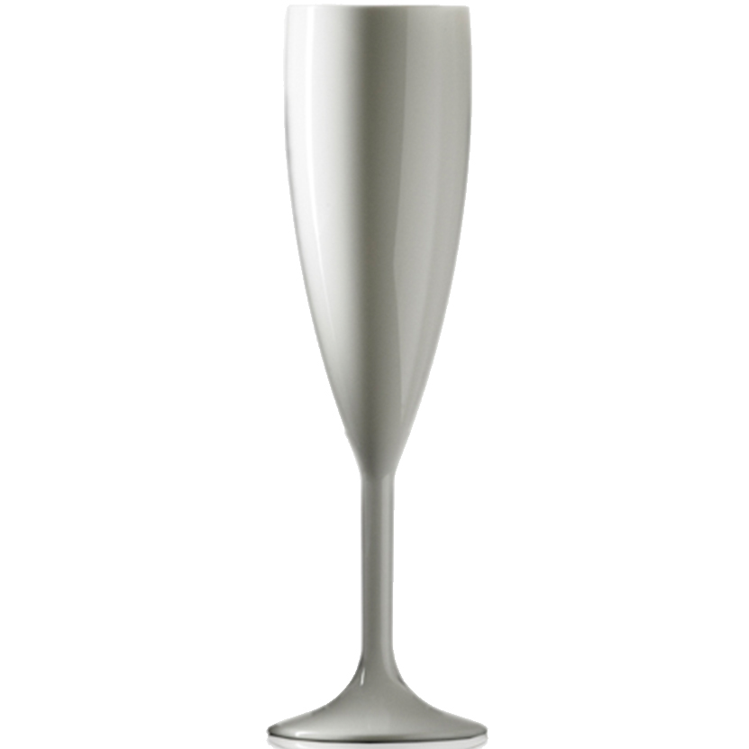 Customized white champagne flute 190ml - Miranda