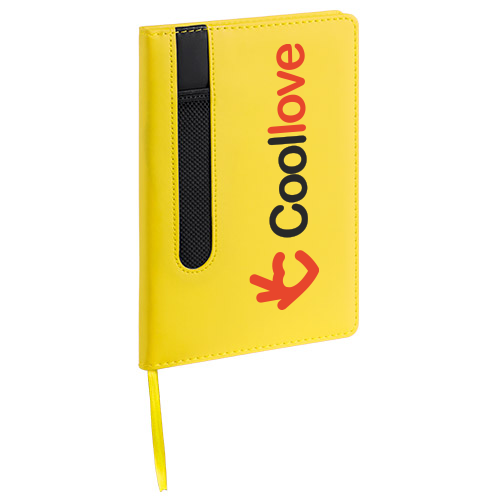 PU Leather Soft-Touch Notebook with Pen Sleeve - Hammersmith