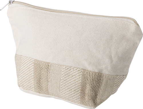 Cotton Toiletry Bag with Zipper - Bishopstoke