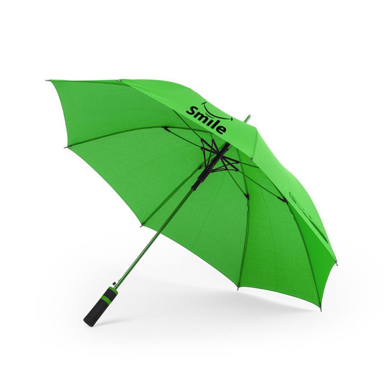 An umbrella made from wind-resistant Pongee fabric. It has eight panels and features a two-tone foam handle. - Bowdon