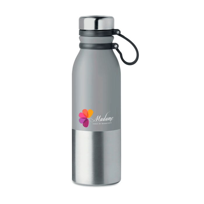 Stainless Steel Powder Coated Flask with Silicone Grip 600ml  - Gravesend