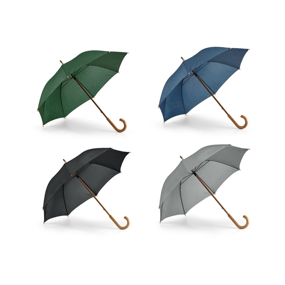 BETSEY. 190T Polyester Regenschirm mit Holzgriff - Sandau