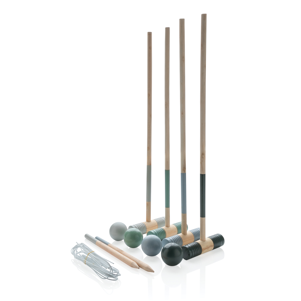 4-Player Wooden Croquet Set - Blackley