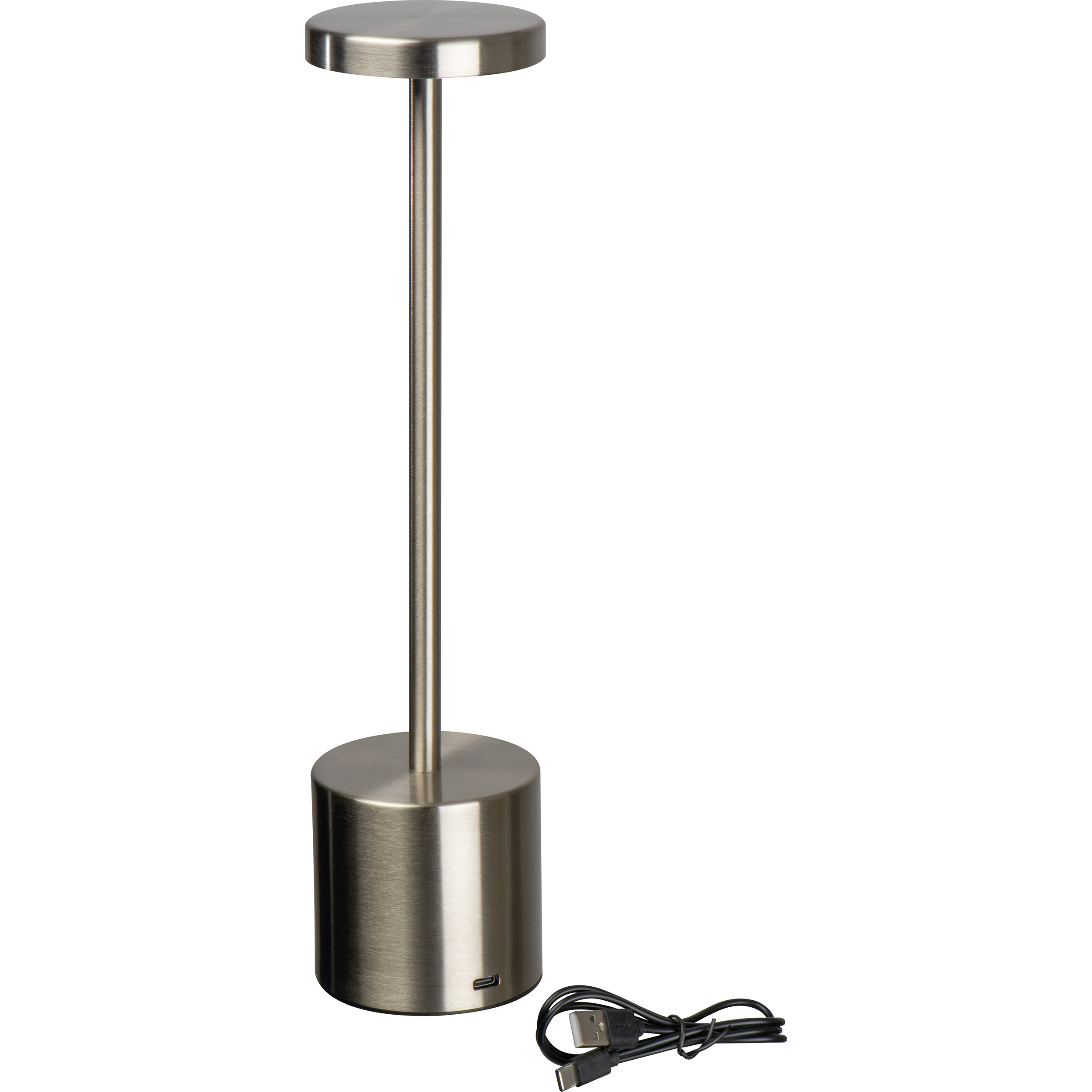 Stainless steel table lamp with rechargeable battery - Yalding
