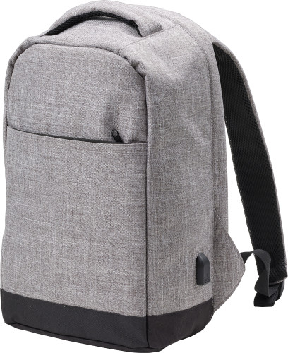 Anti-Theft Polyester Backpack with USB Port - Toxteth