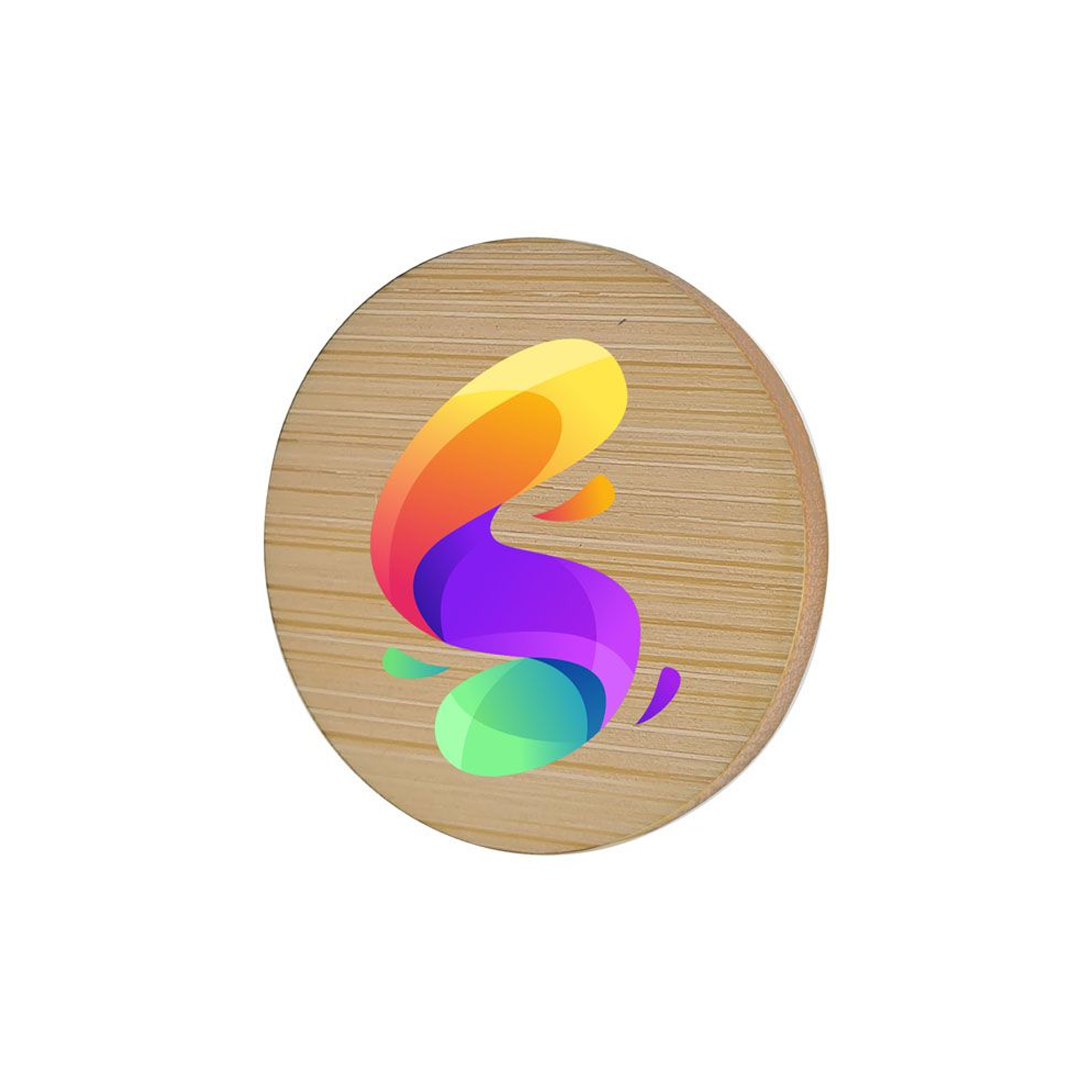 Badge Bamboo Round