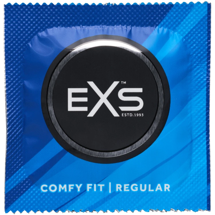 EXS condom with a customizable case