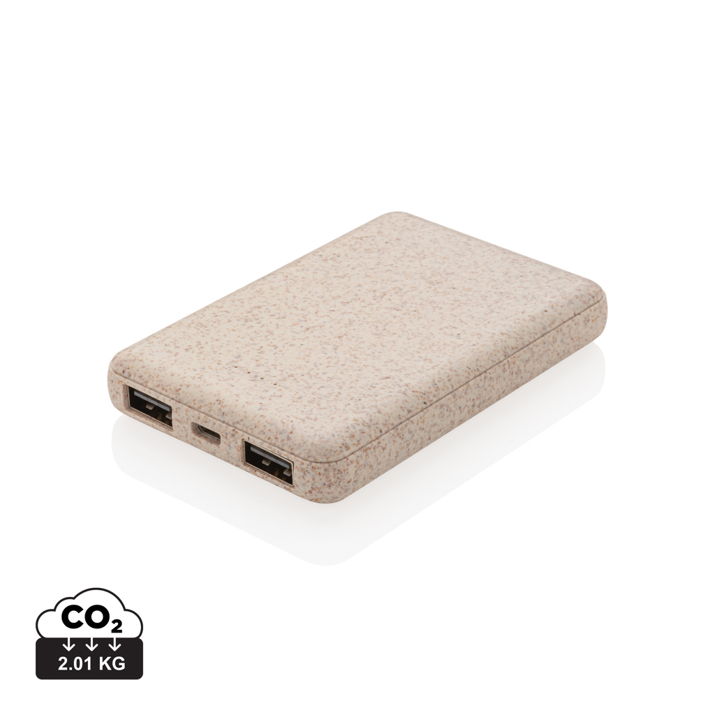 Wheat Straw 5,000 mAh Pocket Powerbank - Figheldean - Harewood