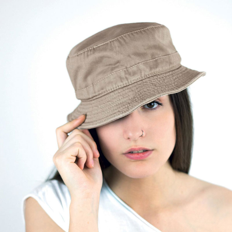Cotton Chino Hat with Stitched Eyelets - North End