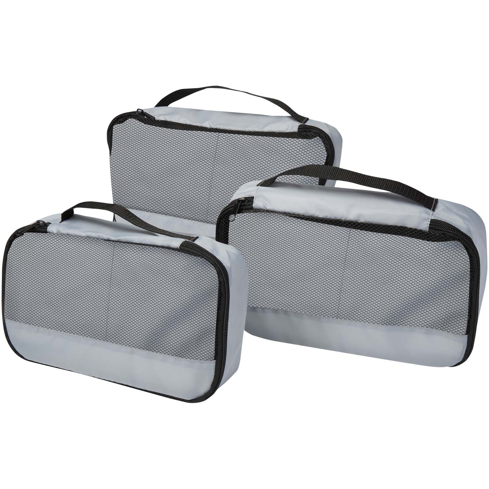Jet 3er-Set Packwürfel aus GRS-Recyclingmaterial mit Ihrem Logo bedrucken mit Logo