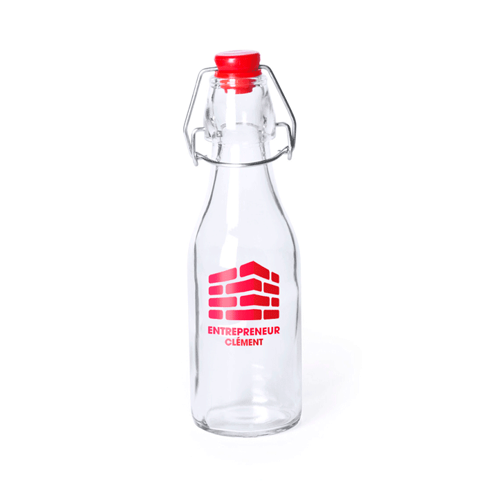 Bedruckte Trinkflasche aus Glas 260 ml - Lasse