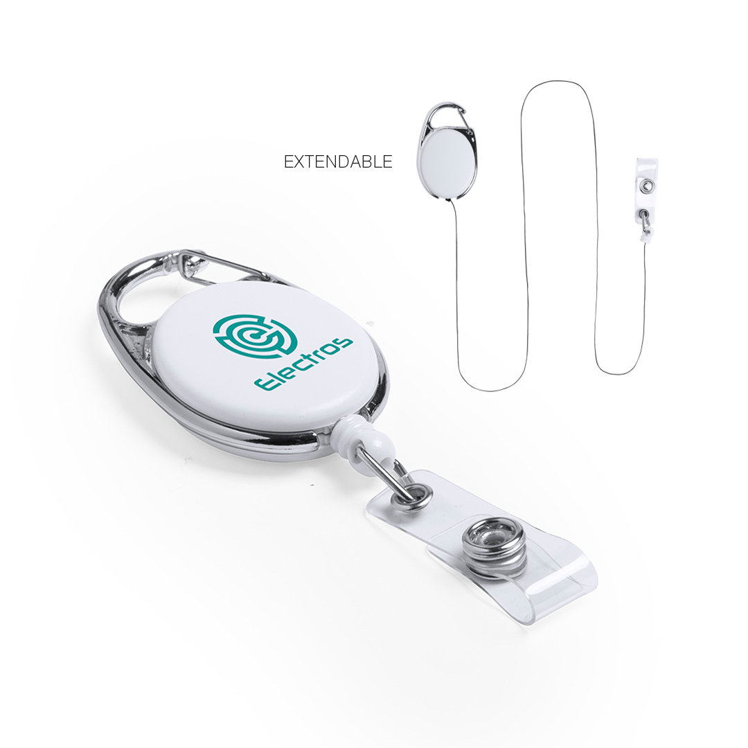 Extendable ID Holder with Button Closure and Carabiner - Corfe Castle