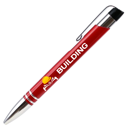 Two-Tone Aluminum Push-Up Ballpoint Pen - Lewes