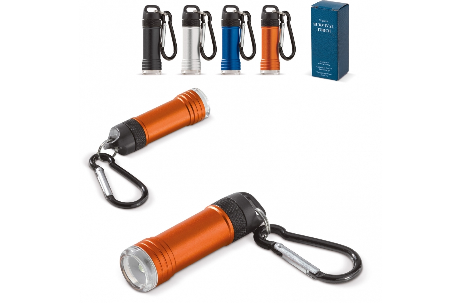 Magnetic Aluminum Survival Flashlight with Carabiner - Blandford Forum