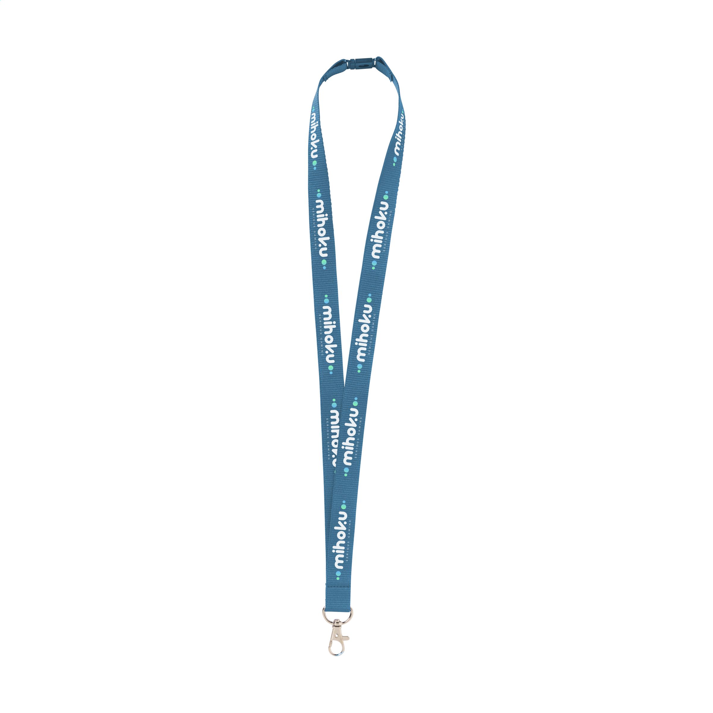 Full-Colour Sublimation Printed Lanyard with Metal Carabiner and Plastic Safety Lock - Waterside
