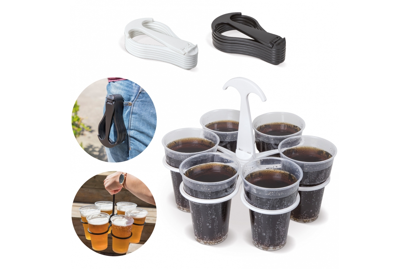 A collapsible carrier that can hold up to six cups - High Halden