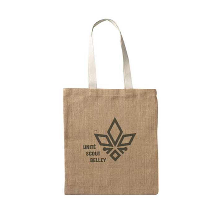Jute Shopping Bag with Cotton Handles - Wells-next-the-Sea