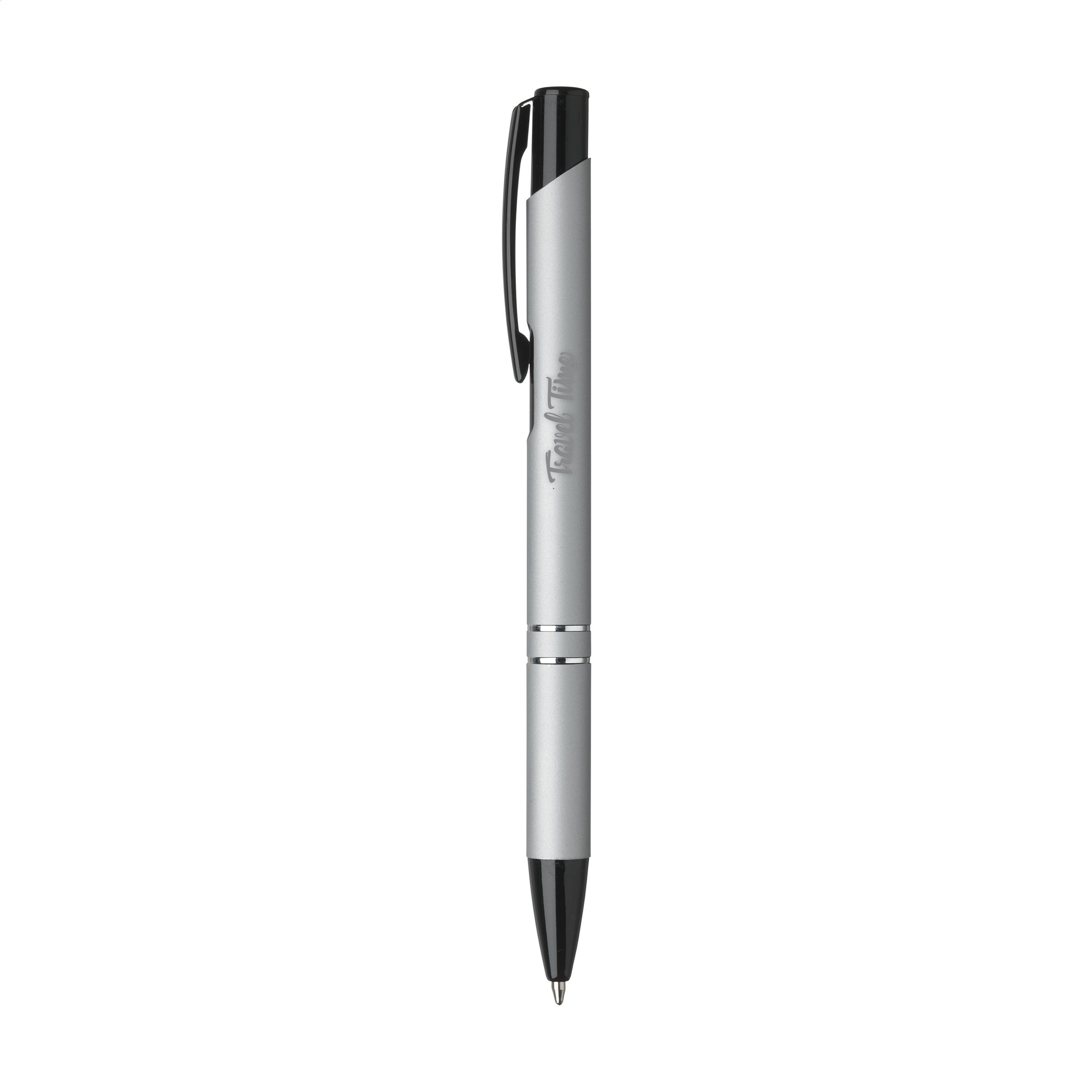 Bell Busk Ballpoint Pen with Rubberized Barrel and Blue Ink - Carmarthen
