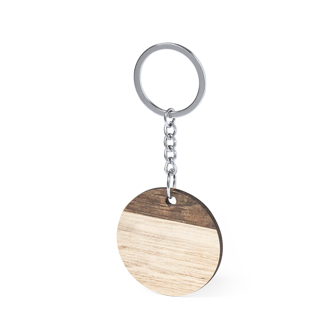 Key ring made from two different colors of natural wood - Dib Lane