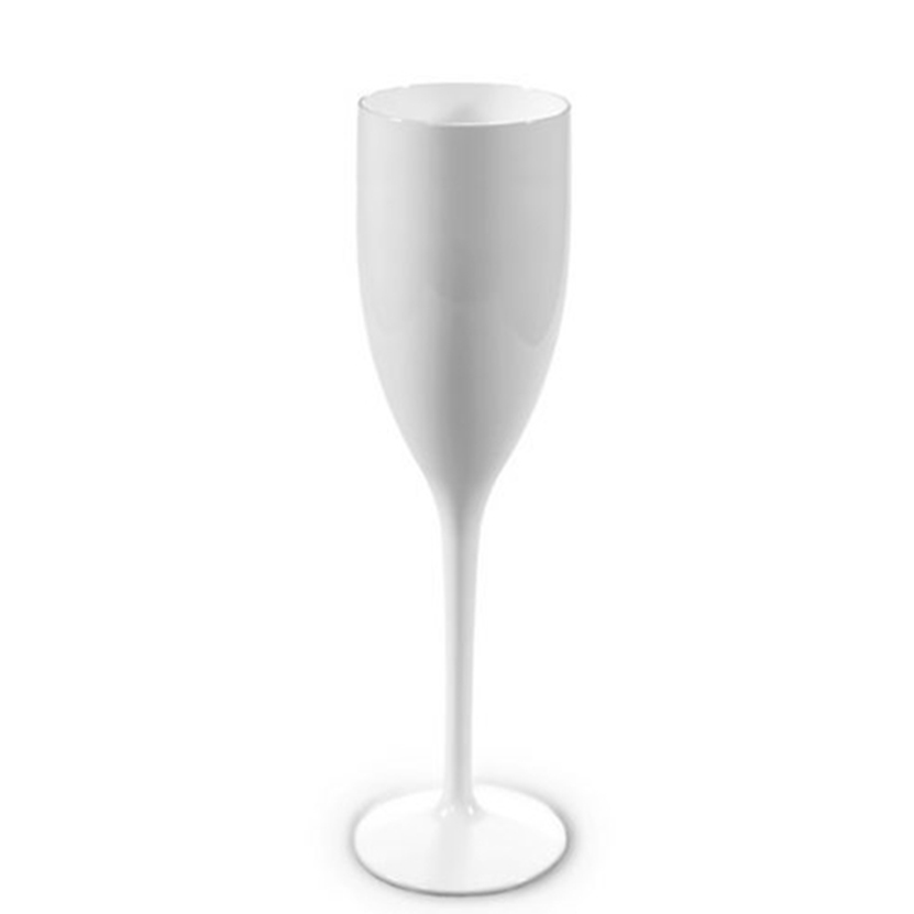 Customized white champagne glass 120ml - Julie