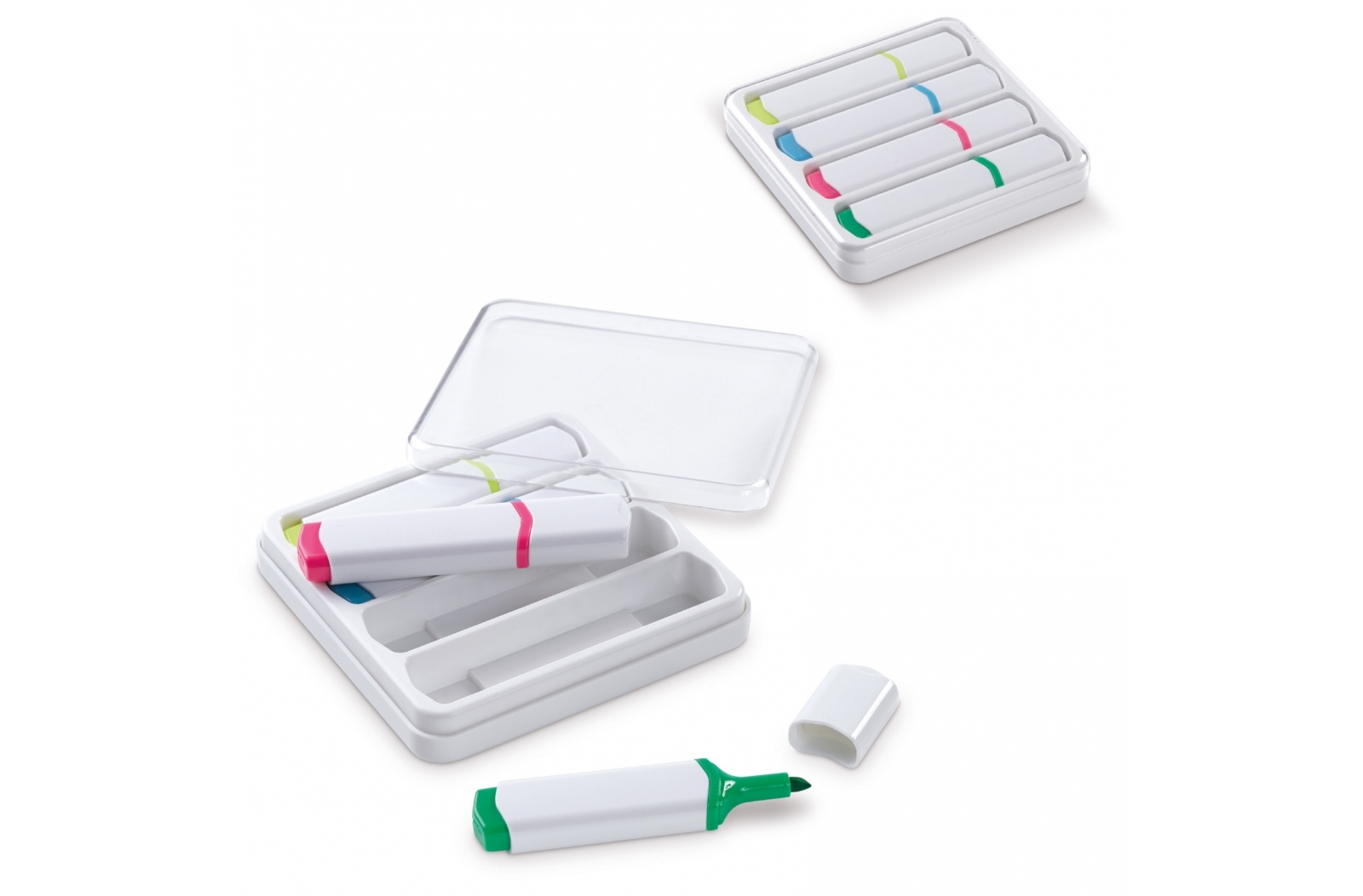 Basic Highlighters Set in Plastic Box - Newbold Verdon