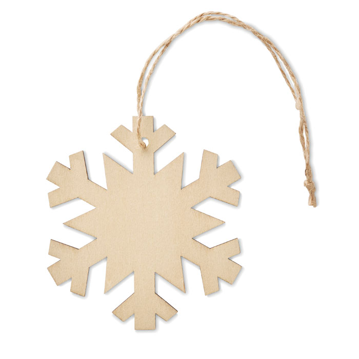 Wooden Snowflake Decoration Hanger - Ightham