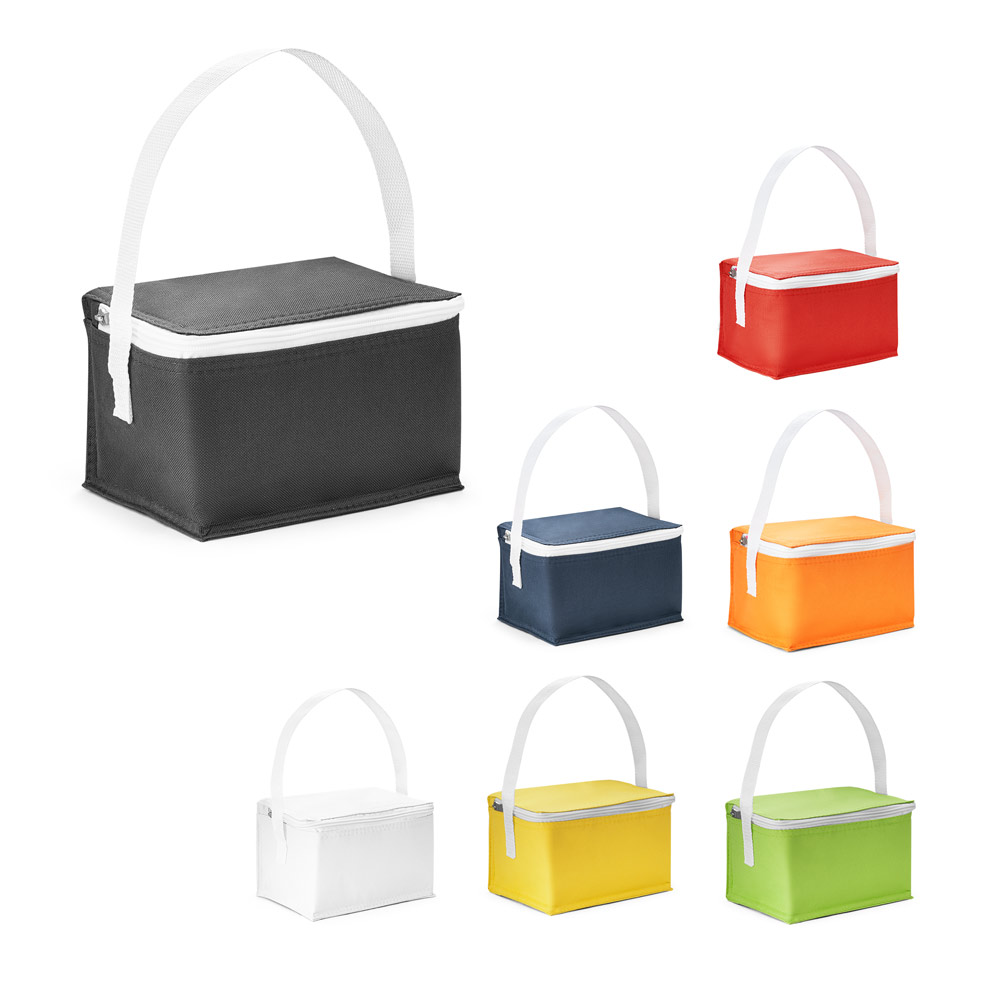 A 600D cooler bag designed to hold six 0.33L cans, available in Clyst St Mary. - Wooler