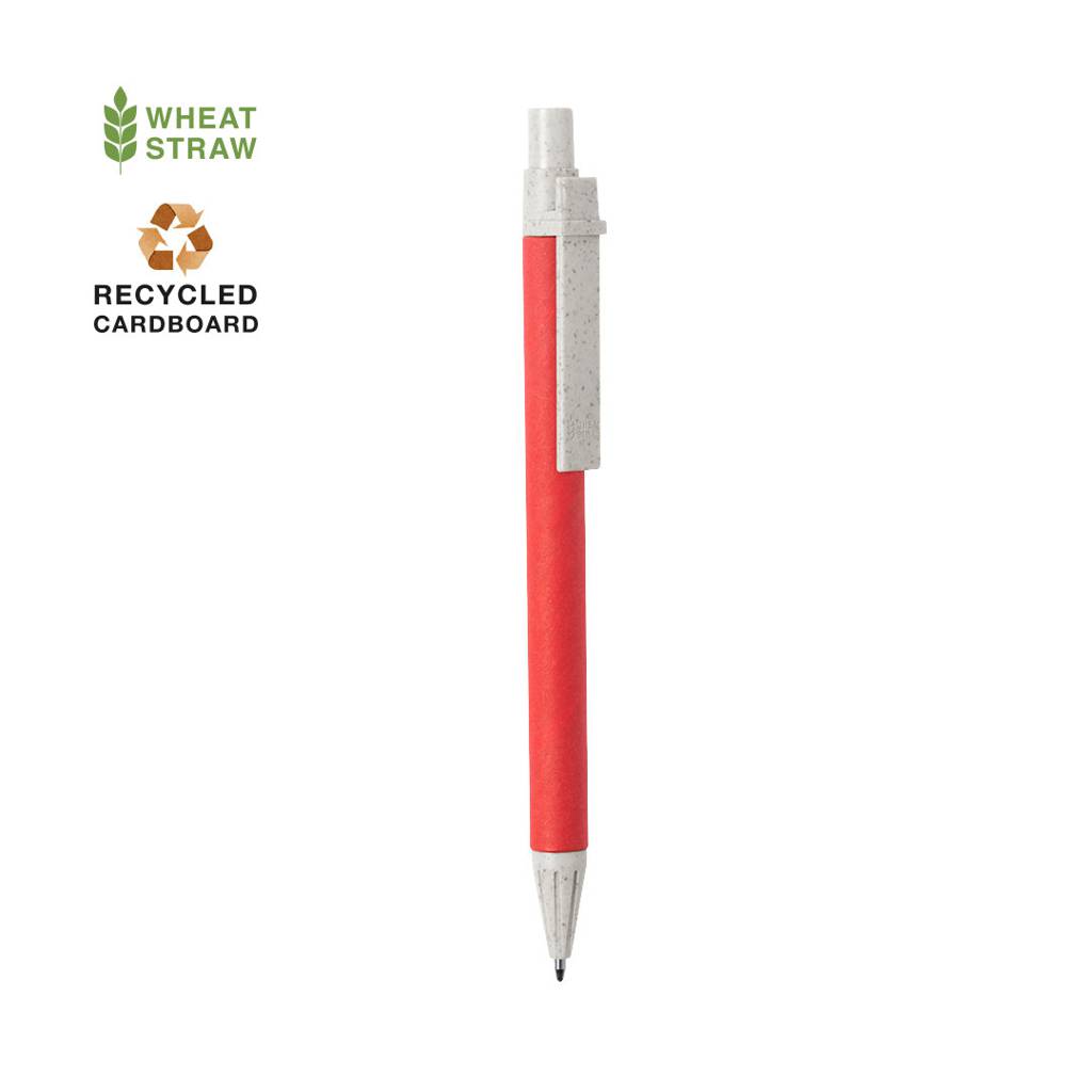 Kugelschreiber bedrucken ökologisch Recyclig Pappe und Weizenstroh - Nanami