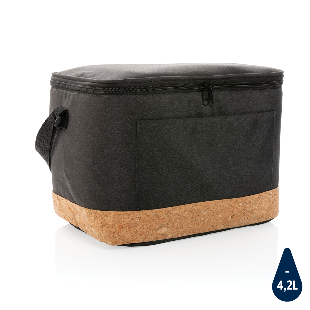 This is an extra-large Impact AWARE cooler bag. It is designed with two tones with a stylish cork detail. The bag is also eco-friendly as it is made of RPET, a material that is recycled from plastic waste. - Strathpeffer
