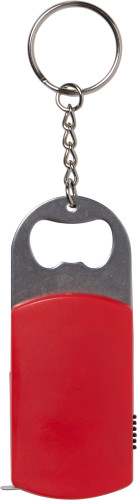 ABS Key Holder with Bottle Opener, LED Light, and Tape Measure - Hutton
