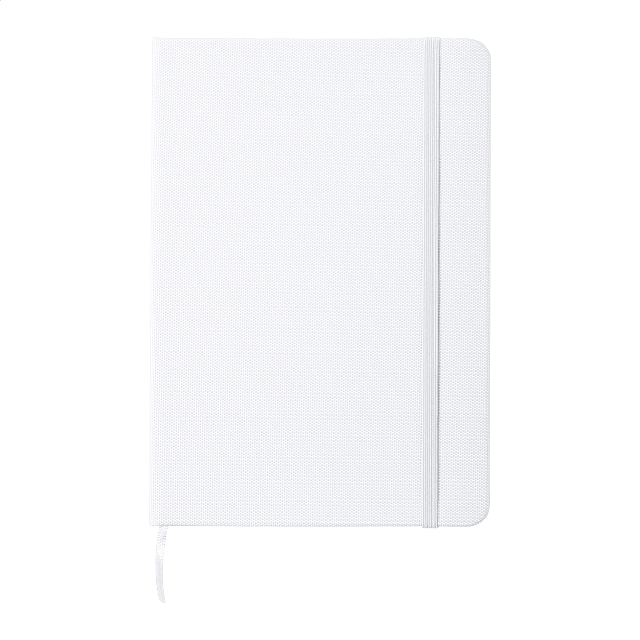 Baccata A5 RPET notebook with 80 lined sheets, bookmark and logo
