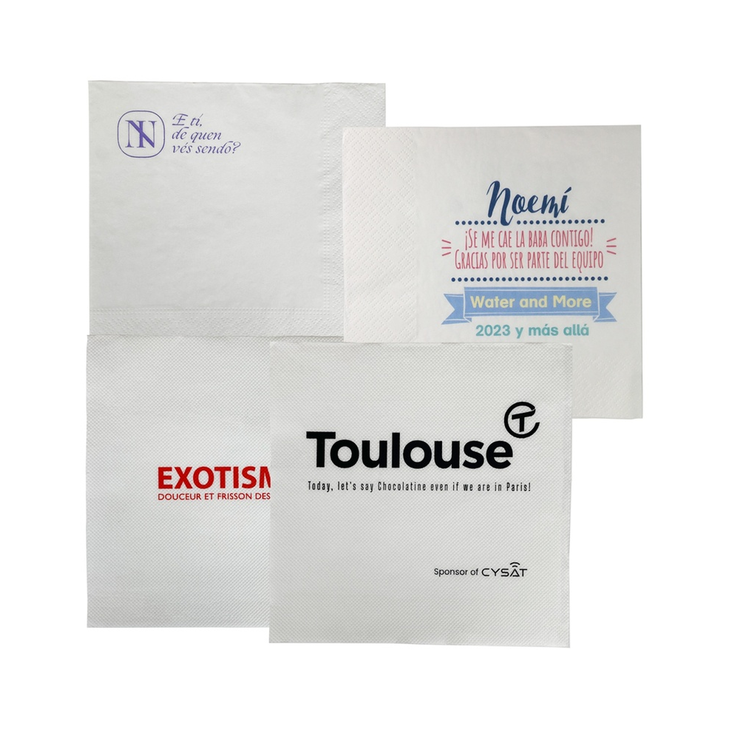 Custom Elegance Paper Napkins - Sevenoaks printed with logo
