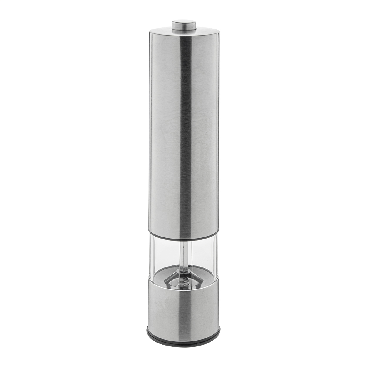 Malabar electric stainless steel salt and pepper mill with LED and logo