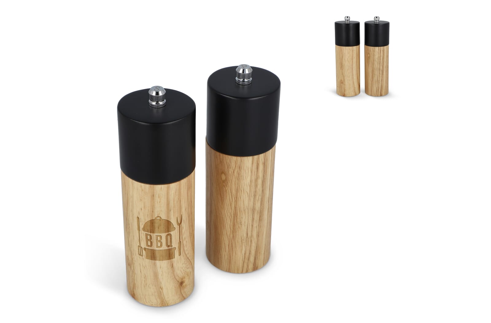 InSideOut Wooden Salt and Pepper Mill Set