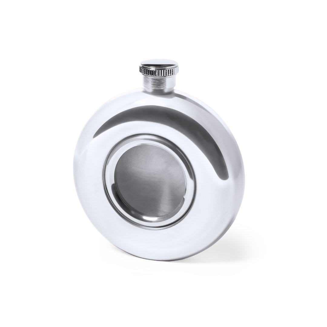 Round Stainless Steel Flask - Ashton-under-Lyne - Drayton Bassett