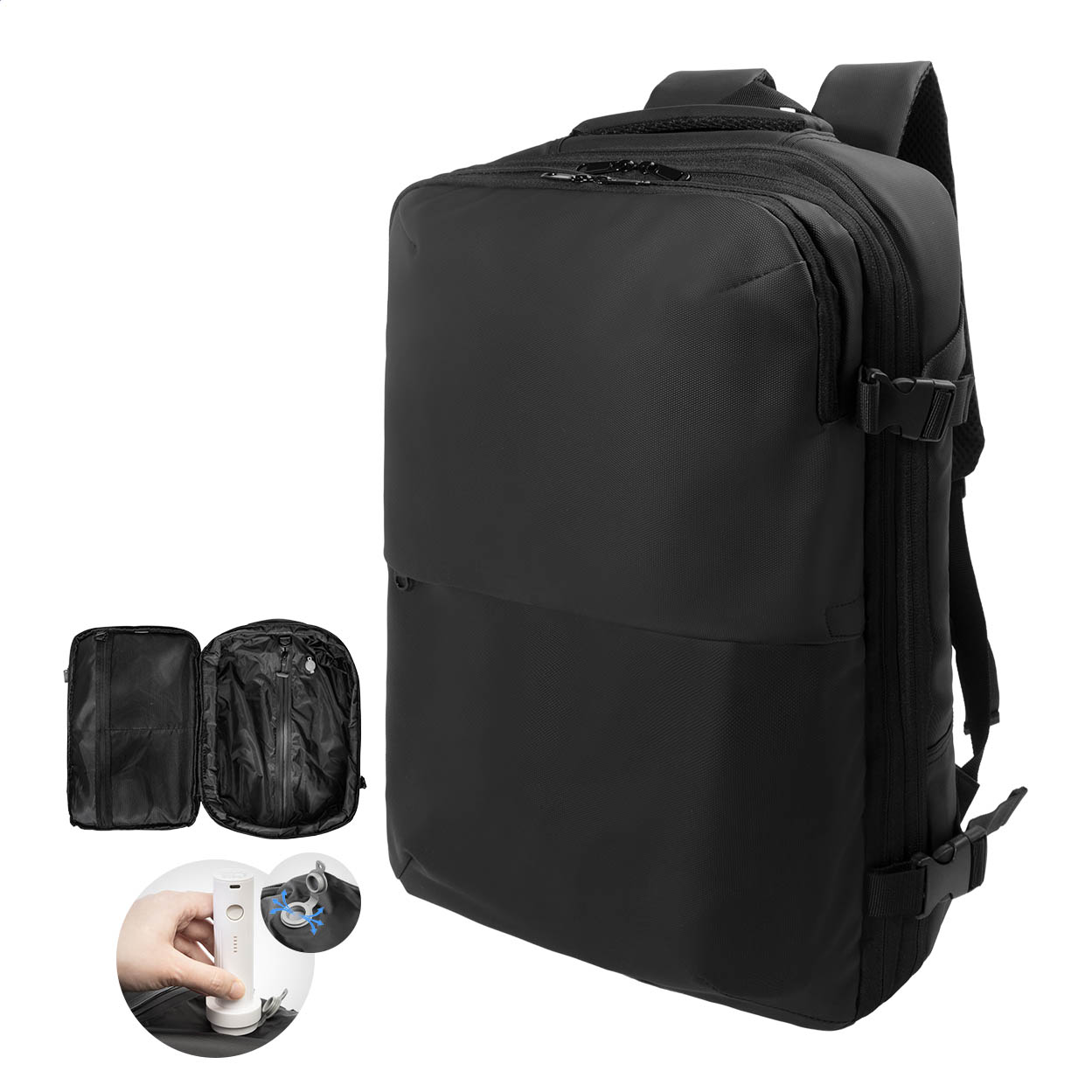 Mochila de compresión al vacío AeroBack impermeable con tu logo