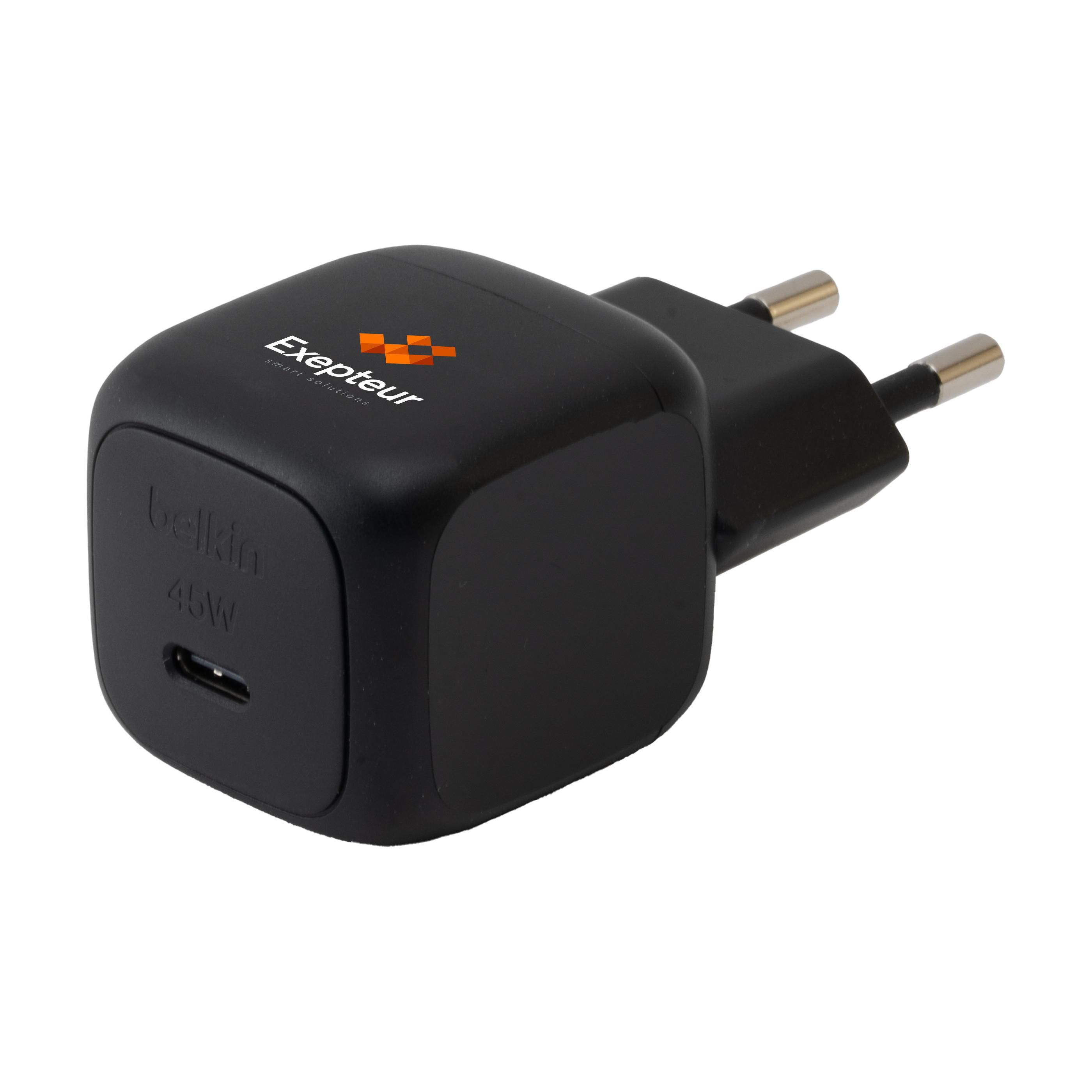 BlitzLadegerät 45W mit USB-C und PPS - Merkendorf bedrucken mit Logo