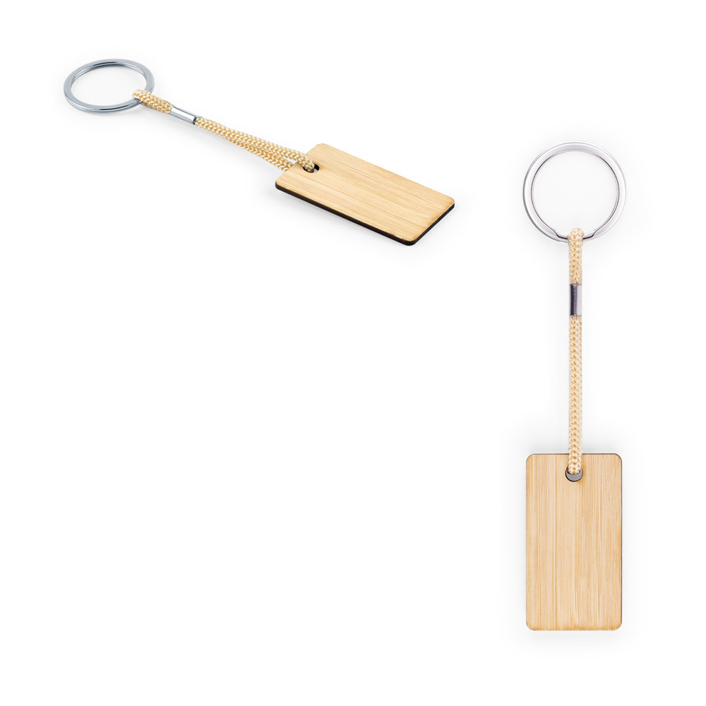 Eco Rectangular Bamboo Keyring - Royal Tunbridge Wells