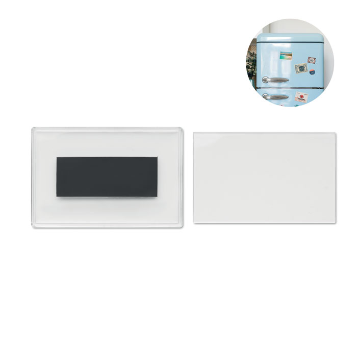 Rectangular acrylic photo magnet
