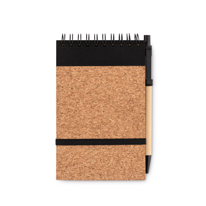 A6 Notepad with Cork Cover and Matching Ball Pen - Ashley Heath
