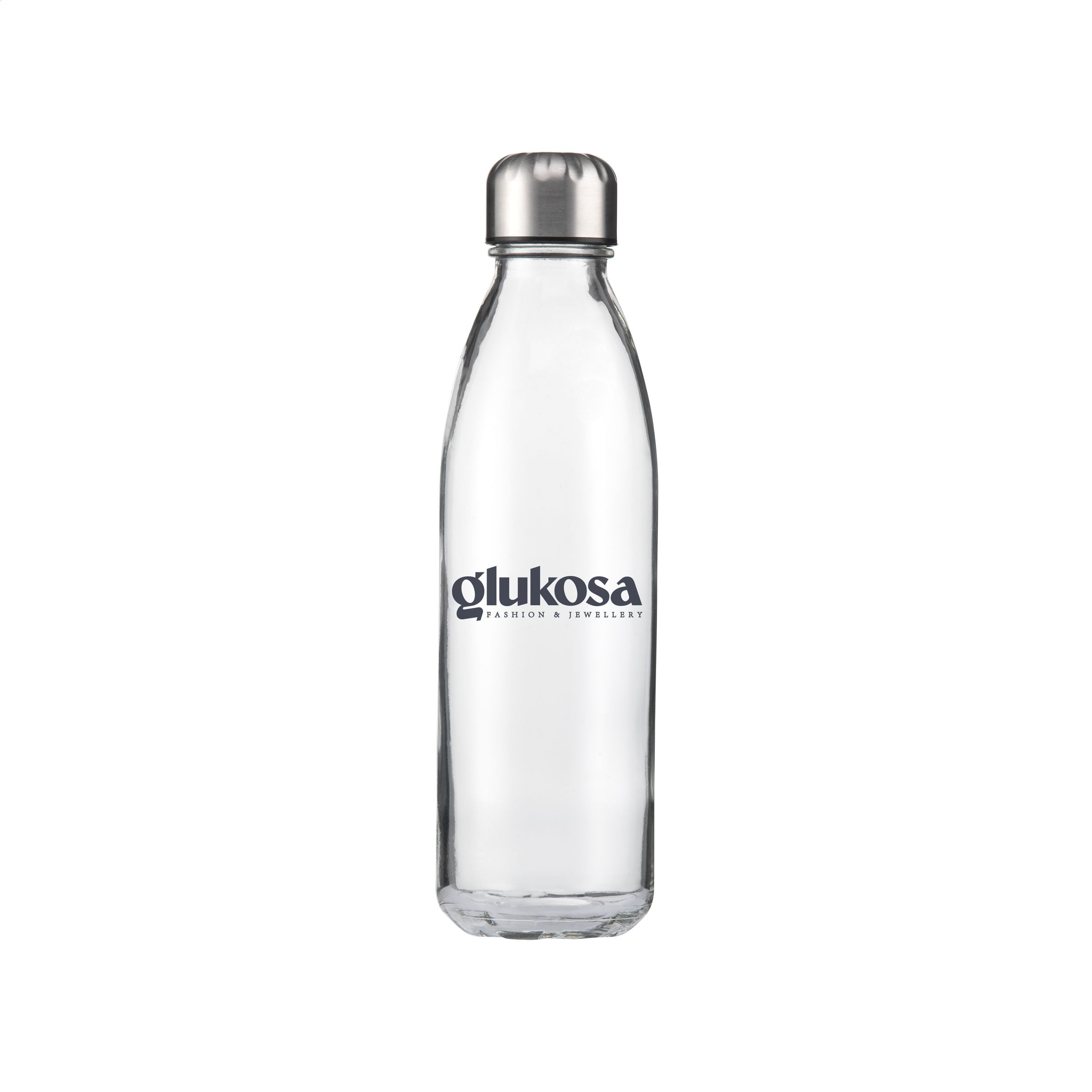 Botella de agua de vidrio de soda-cal de lujo con tapa de acero inoxidable - Pedmore
