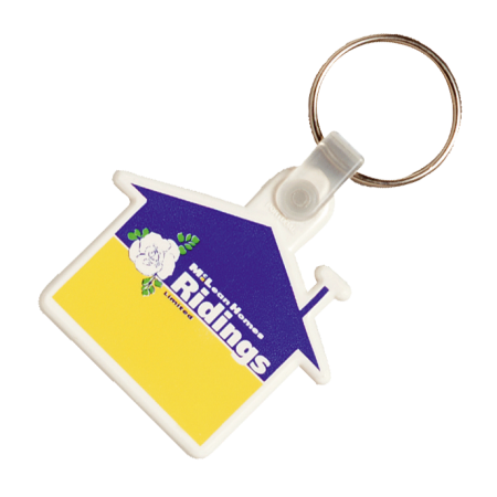 Plastic House-Shaped Keyring - Fulwood