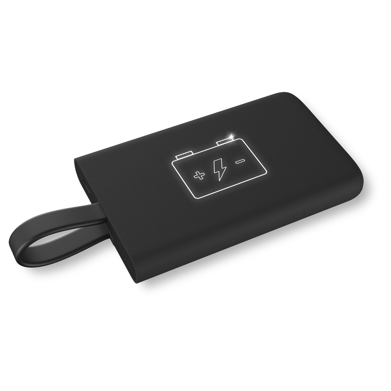 Power Bank with Light-up Logo and Multi-Device Cable - Achnacarry