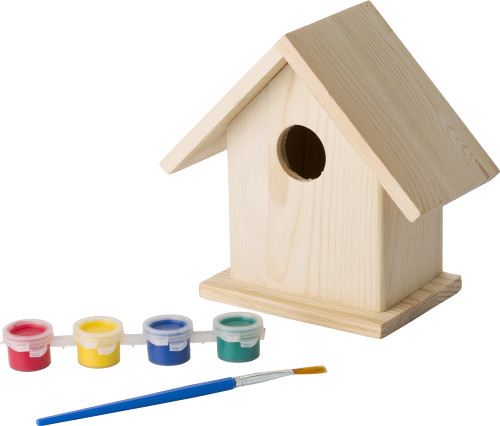 A kit for a wooden birdhouse that can be painted - Amersham