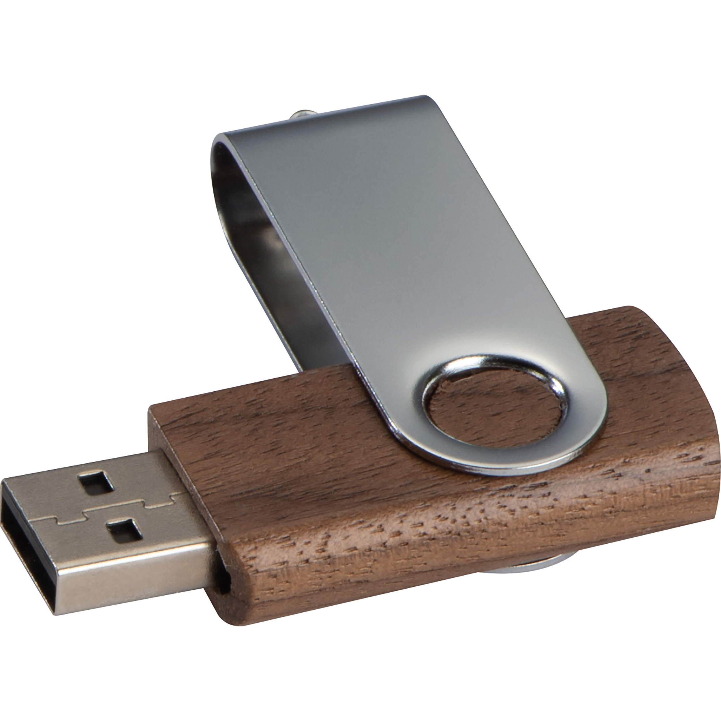 Dark Wood Walnut USB Stick - Little Wittenham - Aughton