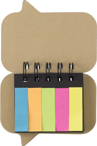 A booklet of sticky notes bound by multicolored wire - Hitchin
