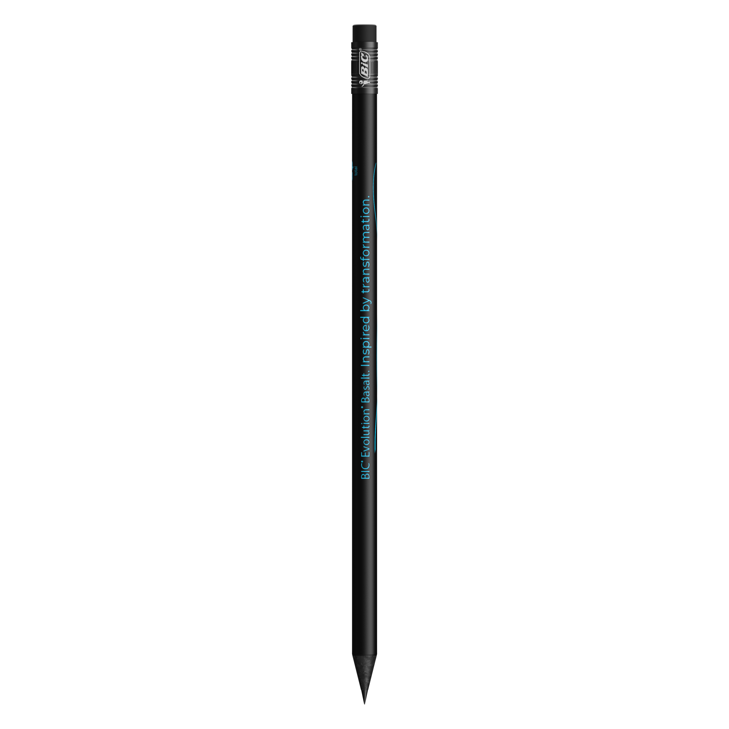 BIC® Evolution® Basalt eraser pencil with logo, recycled materials printed with logo